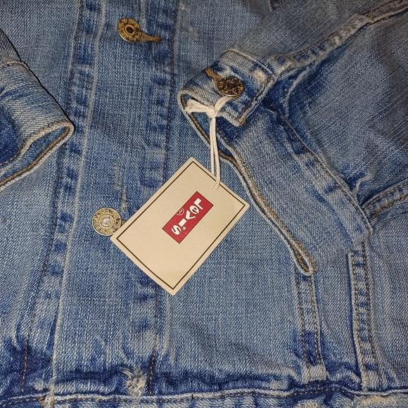 Levi's 90s vintage style trucker distressed relaxed fit jacket - Picture 6 of 8